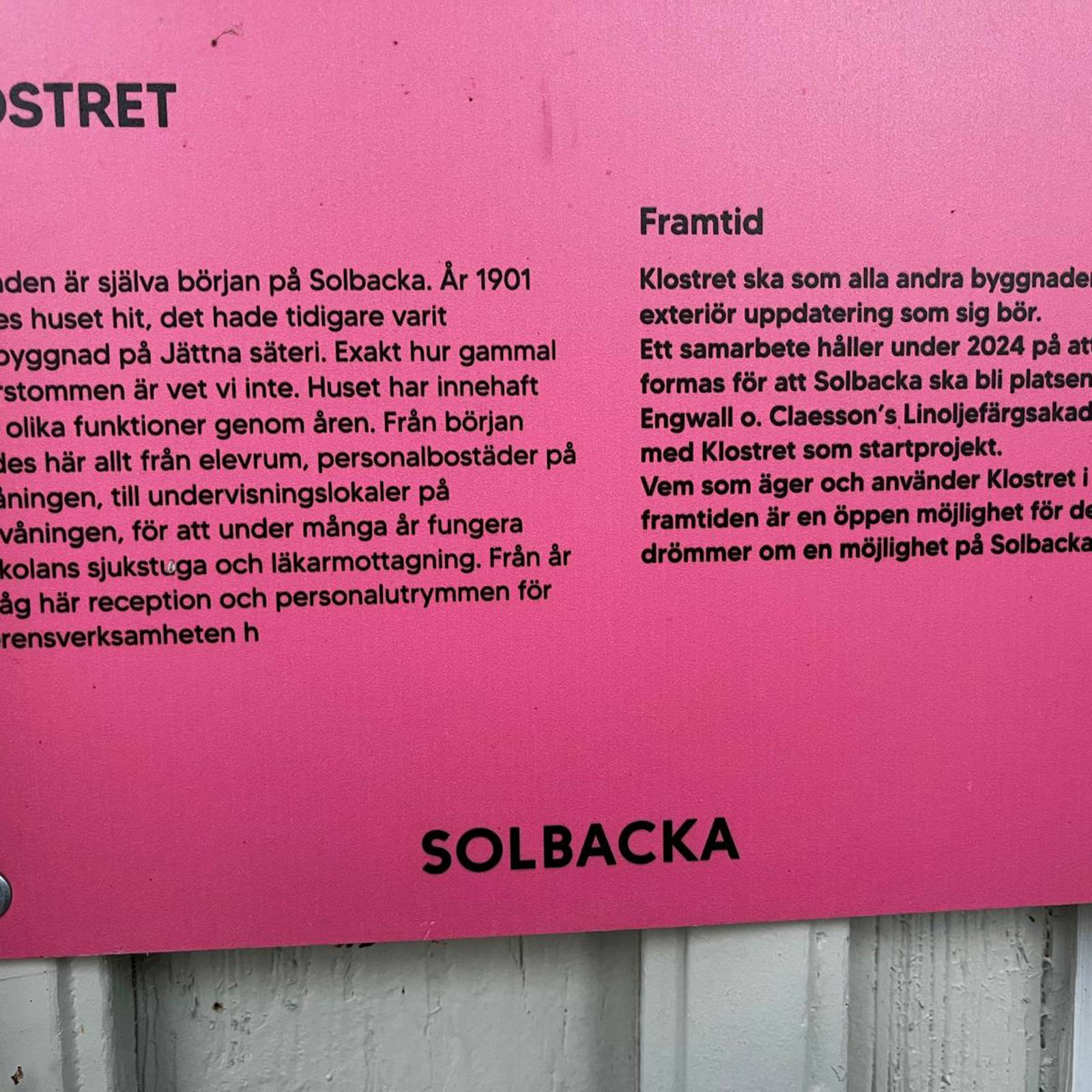 Klostret Solbacka 2026